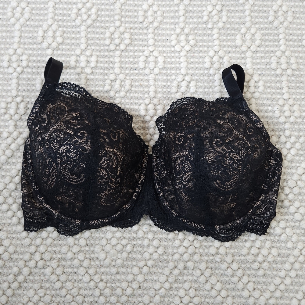 Thirdlove 24/7 Lace Balconette Bra  Black Tan Lace 40F